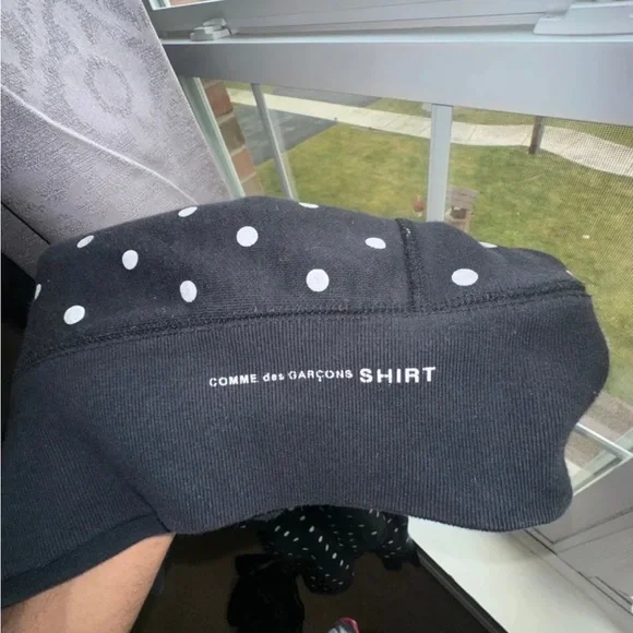2012 Supreme x Comme Des Garcons CDG Polka Dot Box Logo Hoodie Black large